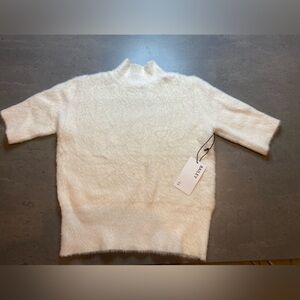 Bailey 44 Cream Fuzzy Turtleneck Sweater